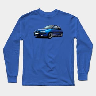 Citroen Saxo Illustration - Blue Long Sleeve T-Shirt